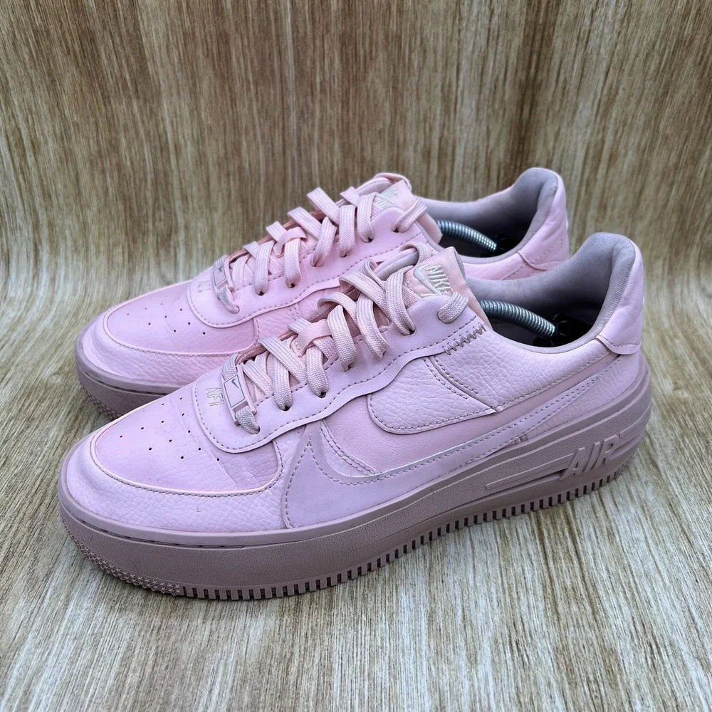 Nike Air Force 1 PLT.AF.ORM Women's Size 9.5 Pink Leather Shoes DJ9946-600
